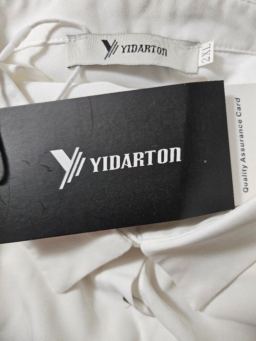 Yidarton Womens White Button Down Shirt Long Sleeve Oversized Blouse 2XL fits XL - Picture 5 of 5